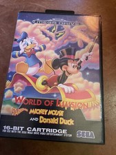 Disney Sega Megadrive Spiel: WORLD OF ILLUSION komplette Broschüre Hängetab