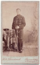 Totenkopf Soldat Husaren Regiment 17 Braunschweig CDV sehr alt!