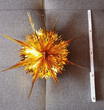 hängender Stern Deko Weihnachten Weihnachtsstern  Folien-Stern aufklappbar gold
