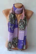 Blumen Damenschal Langschal Schal Rundschal Tuch  Paisley Halstuch Glitzer Stola