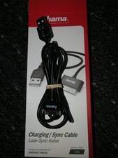 Samsung Galaxy Tab 2 10.1 GT-P5110, USB2.0 Datenkabel Ladekabel Schwarz, ca. 1m.