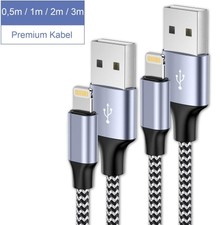 1m / 2m / 3m iPhone SCHNELL Ladekabel für 6 7 8 iPad XR X XS 11 12 13 USB iPad