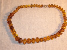 Vintage Bernsteinkette Halskette Imitat 45g