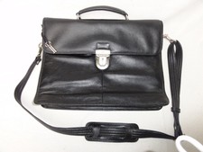 PICARD Aktentasche Konferenzmappe CollegeMappe OfficeBag Leder schwarz Unisex 