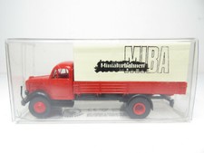 268-6HO - Brekina HO - Borgward B 4500 Lastwagen mit Plane MIBA rot - top in VP