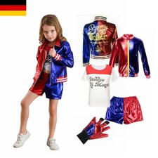 Neu Mädchen Kostüm Selbstmordkommando Harley Quinn KinderCosplay Kostüm Karneval