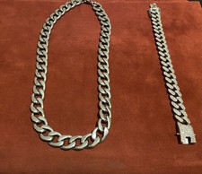 Cuban Link Halskette Mit Iced Out Armband