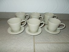 IKEA Dinera 13900 beige 6 Kaffeetasse mit Untertasse 175 ml Neuwertig