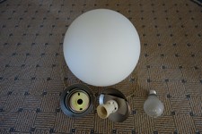 lampe - wohnzimmerlampe - schlafzimmerlampe - Glas, rund - einwandfrei 