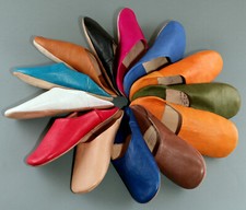 Orientalische Leder-Hausschuhe Pantoffel Babouche aus Marokko 37 - 41