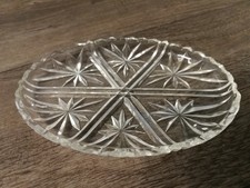 Hübsche ovale  Kristall-Schale, geschliffen