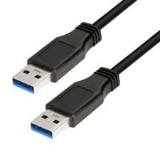 LogiLink 1m USB Kabel A Stecker auf A Stecker USB-A 3.0 Verbindungskabel schwarz
