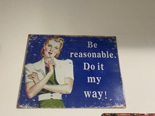 Retro Metall Wandschild ""Vintage Garage Bar Pub Mann Höhle Blechschild Küche