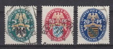 Deutsches Reich 375-377: Nothilfe 1925 Wappen, gestempelt
