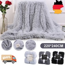 Kuscheldecke Wohndecke Tagesdecke 160x200/200x220/220x240 Fellimmitat Felloptik