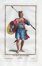 1779 Sachsen Militaria Portrait costumes Kupferstich antique print Duflos
