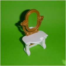 Playmobil Schloss Sclafzimmer - Spiegeltisch Schminktisch - weiß / gold