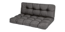 LIVARNO Home Polsterauflage für Paletten Sitz/Rückenkissen 2tlg. anthrazit