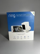 Ring Spotlight Cam kabelgebunden - weiß | HD Überwachungskamera mit LED 