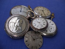 5x ANTIKE TASCHENUHR + 1 LEPINE WERK um 1830 defekt