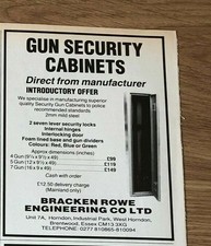 STGUN109) Advert5x4" Bracken Rowe Engineering Co Ltd - Waffensicherheitsschränke 
