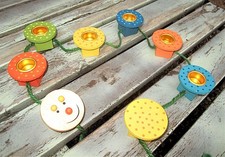 kerzenzug kleine raupe kinder leuchter aus holz fröhlich bunt 80er wie neu