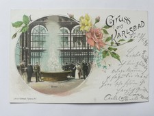 Ansichtskarte Karlsbadbad, Sprudel, 1898, Böhmen