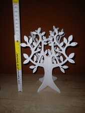 Neu Baum Schmuckhalter weiß Shabby Chic Ohrringe/Ohrstecker/Kette/Armband