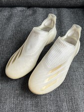adidas X Ghosted + FG (EG8249) Silber/Weiß/Gold LIMITED EDITION - Größe 40 2/3