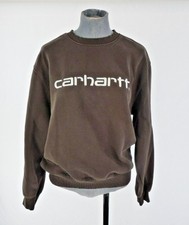 Carhartt Sweatshirt WISCH schokoladenbrauner Pullover Universität Unisex Pullover Größe S