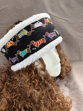 Wurst Hundebild Ohrwärmer. Kunstfell gefüttert für Wärme.