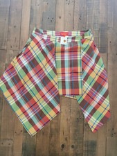 100% Authentic Vivienne Westwood Red Label Baumwolle Tartan Wrap Rock 44 UK 12