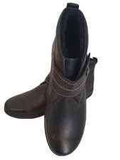 Damen Stiefeletten Gr. 40 schwarz Leder so gut wie neu ohne Karton 