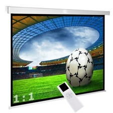 Avlux Heimkino Beamer Motorleinwand 200 x 200 cm 1:1 FULL HD 3D NEUWERTIG VP24