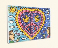 My love Herz groß Mann Blume Sonne Mond Kunstdruck Poster Plakat Rizzi Platte 77