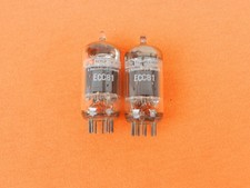 ECC81 (= 12AT7) Heathkit Matched pair tube Röhre both tested very strong