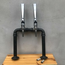 Zapfhahn Tower Doppel Wasserhahn zwei Säulen valpar Schlauch Push Fit Connector Home Bar