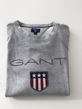 GANT Herren Pullover Gr. L Pulli Hoodie Sweater grau Sweatshirt NEU