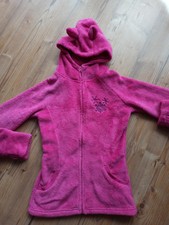 Kuscheljacke Kapuzenjacke Strickjacke Fleece YFK 146 152 rosa mit Ohren