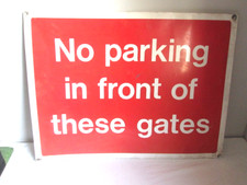 VINTAGE ORIGINAL BLECHSCHILD KEIN PARKEN - MANNHÖHLE?