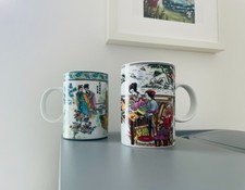 Japanische / Chinesische Tassen Teetassen 2 St. weiß 