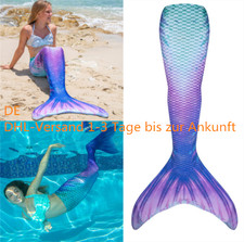 DE Mädchen Meerjungfrau Schwanzflosse Monoflosse Schwimmschwanz kann schwimmen