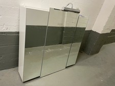 Spiegelschrank Bad mit Beleuchtung 80 cm - 3-türig