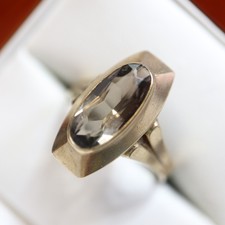 Rauchquarzring 333 Gold, Gr. 18 = 3,6g