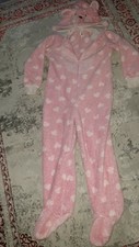 kinder Kuschelanzug Palomino Schlafanzug Overall Einteiler Mädchen 110/116