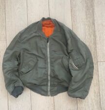 Vintage Grün m1a ALPHA INDUSTRIES NYLON/Wolle Flying Jacket (mil-j-7448j) Medium