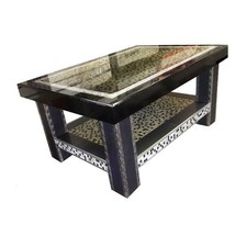 Mosaiktisch Designer Couchtisch Modell Black & White 80 x 125 cm Unikat