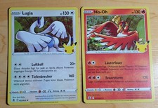 Pokemon Karte Lugia und Ho-oh Holo Celebrations Jubiläum Deutsch 