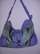 GSL-10244 Sansibar Handtasche, Damentasche, Tasche, Schultertasche, „Lila/Grau“ 