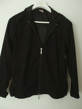 Marcell Clair Blouson Velour Jacke Kapuzenjacke Kapuze Bomber Zipper Schwarz S